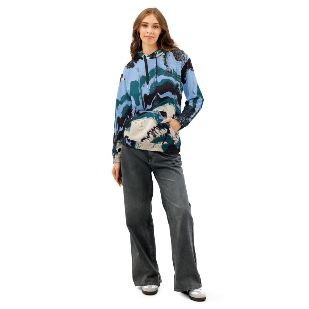 Unisex Cotton Hoodie- Untamed Waters